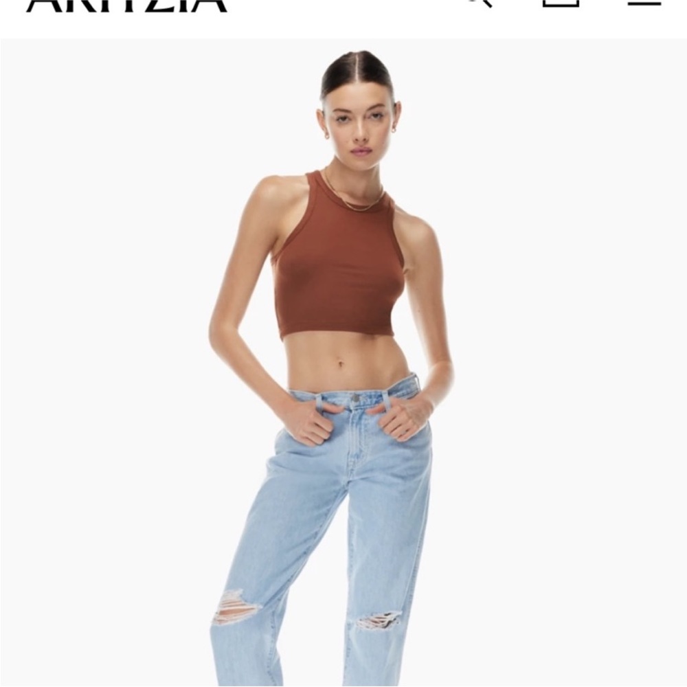💌DONATED💌 Aritzia Sunday Best Honor Tank | Brown | Size S - Picture 5 of 6